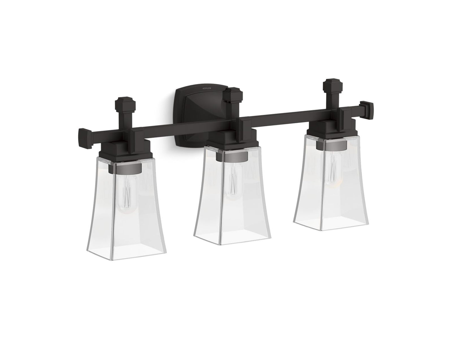 KOHLER K-31757-SC03-BLL Riff Three-Light Sconce In Matte Black