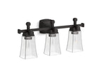 KOHLER K-31757-SC03-BLL Riff Three-Light Sconce - Matte Black