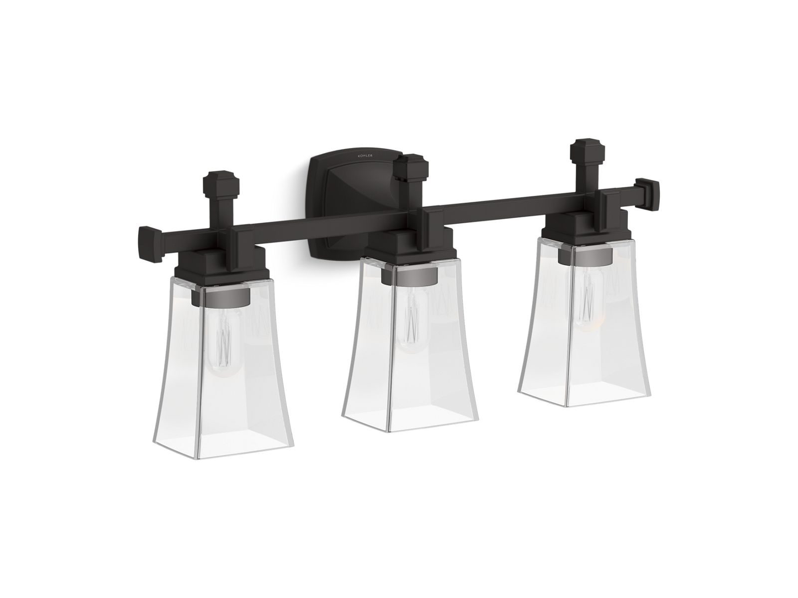 KOHLER K-31757-SC03-BLL Riff Three-Light Sconce - Matte Black