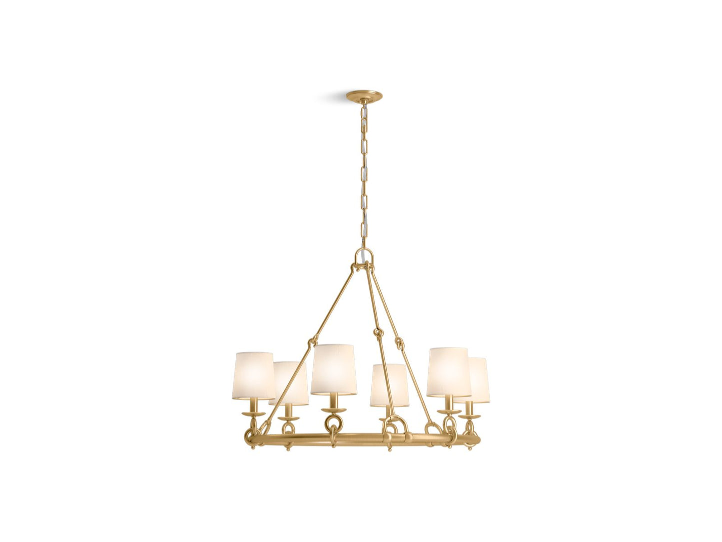 KOHLER K-27749-CH06-2GL Terret 36" Chandelier In Brushed Moderne Brass