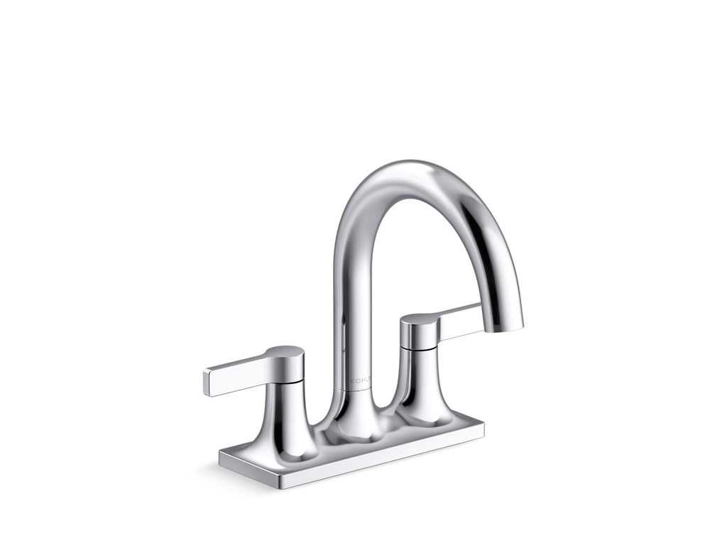 KOHLER K-28124-4N-BL Venza Centerset Bathroom Sink Faucet, 0.5 Gpm - Matte Black