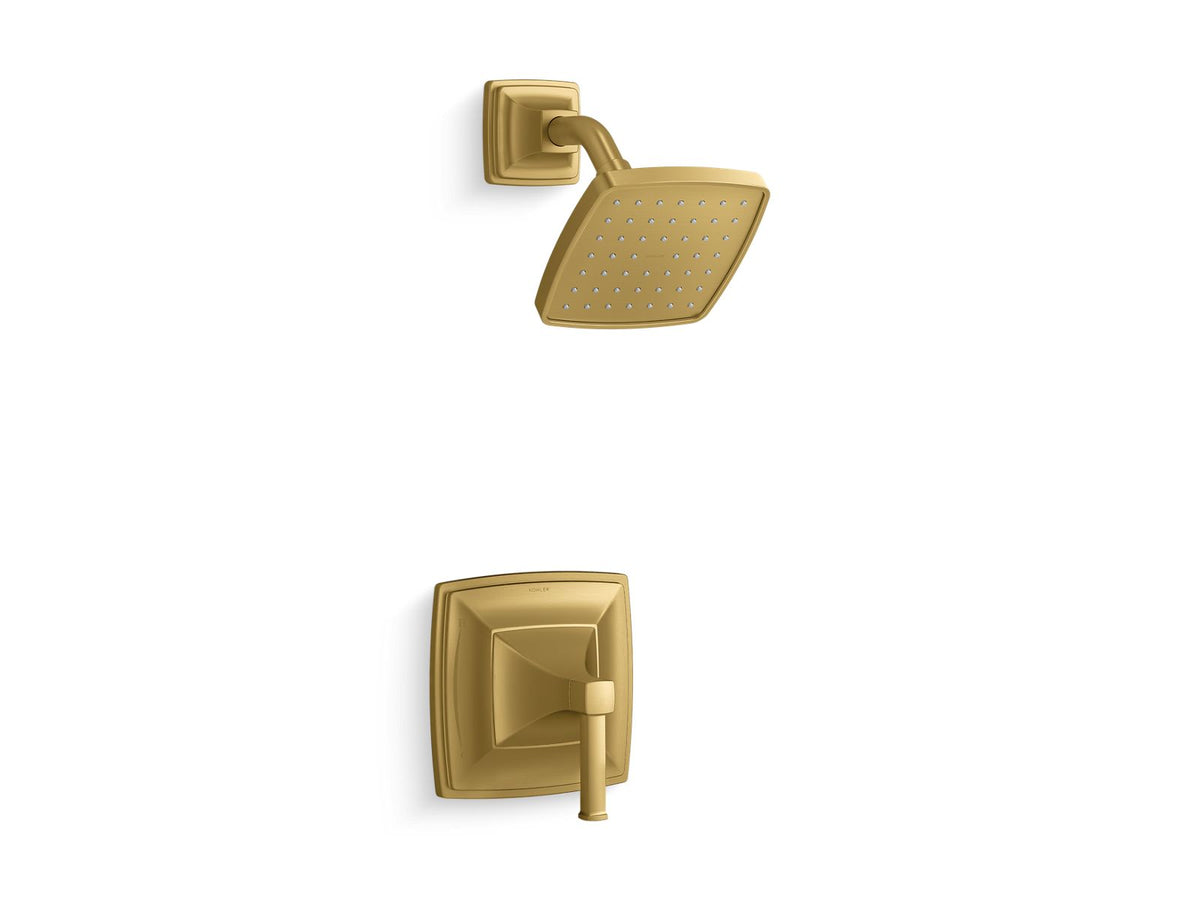 KOHLER K-TS27404-4-2MB Riff Rite-Temp Shower Trim Kit, 2.5 Gpm - Vibrant Brushed Moderne Brass