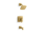 KOHLER K-TS27403-4-2MB Riff Rite-Temp Bath And Shower Trim Kit, 2.5 Gpm - Vibrant Brushed Moderne Brass