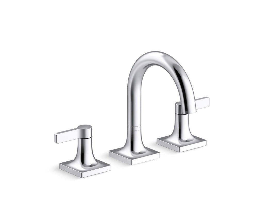 KOHLER K-28125-4-BL Venza Widespread Bathroom Sink Faucet, 1.2 Gpm - Matte Black