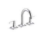 KOHLER K-28125-4-BL Venza Widespread Bathroom Sink Faucet, 1.2 Gpm - Matte Black