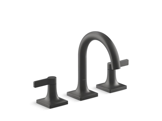 KOHLER K-28125-4N-BL Venza Widespread Bathroom Sink Faucet, 0.5 Gpm In Matte Black