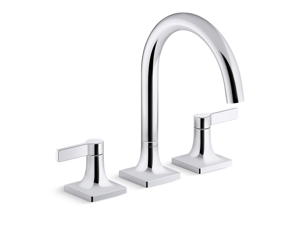 KOHLER K-T28131-4-BL Venza Deck-Mount Bath Faucet Trim - Matte Black