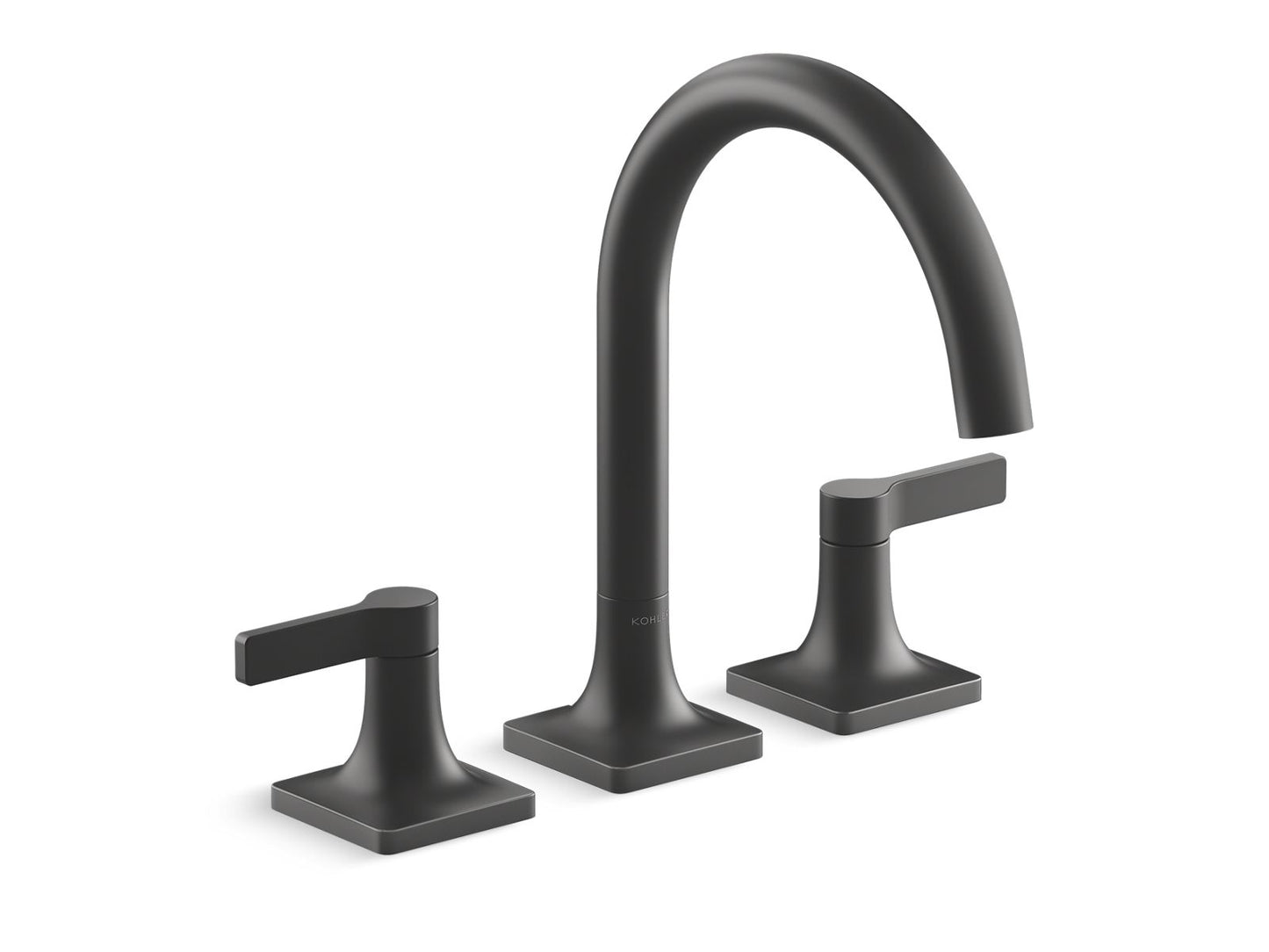 KOHLER K-T28131-4-BL Venza Deck-Mount Bath Faucet Trim In Matte Black