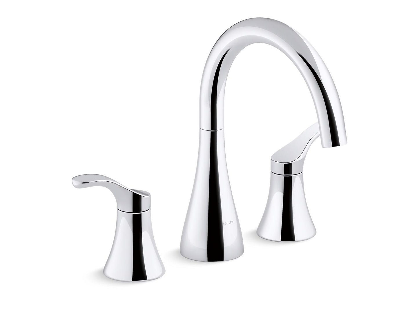 KOHLER K-T26426-4-CP Simplice Deck-Mount Bath Faucet Trim In Polished Chrome