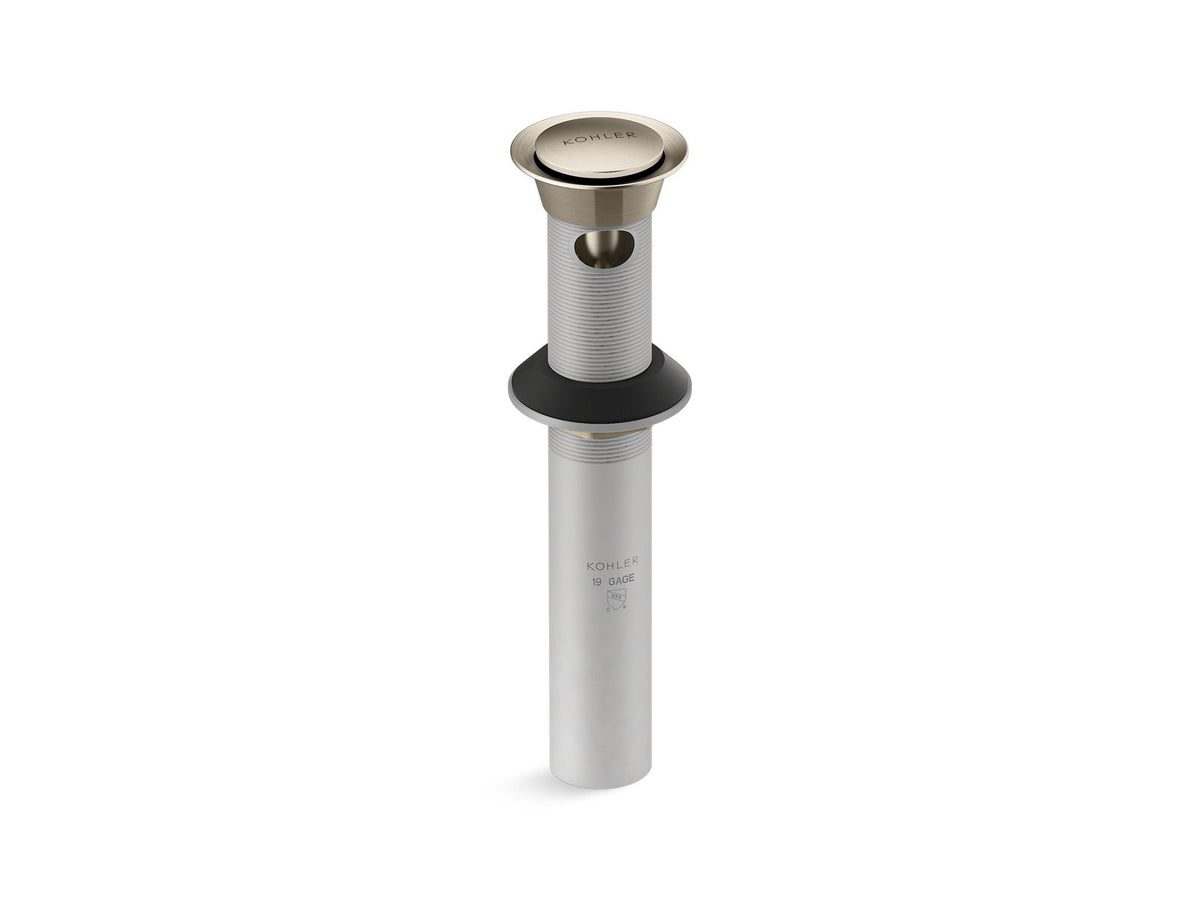 KOHLER K-25322-BV Clicker Drain With Overflow - Vibrant Brushed Bronze