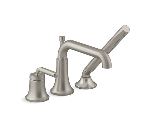 KOHLER K-26441-4-BN Tone Deck-mount bath faucet with handshower - Vibrant Brushed Nickel