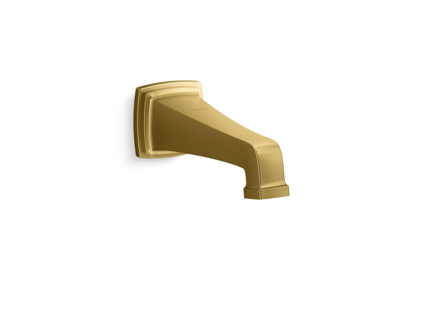 KOHLER K-27407-2MB Riff Wall-Mount Bath Spout In Vibrant Brushed Moderne Brass