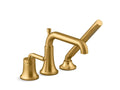 KOHLER K-26441-4-2MB Tone Deck-Mount Bath Faucet With Handshower - Vibrant Brushed Moderne Brass