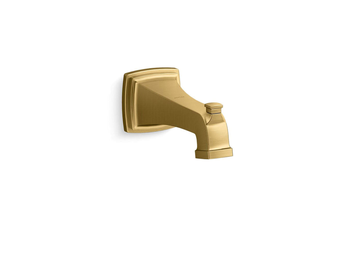 KOHLER K-27406-2MB Riff Wall-Mount Bath Spout With Diverter In Vibrant Brushed Moderne Brass