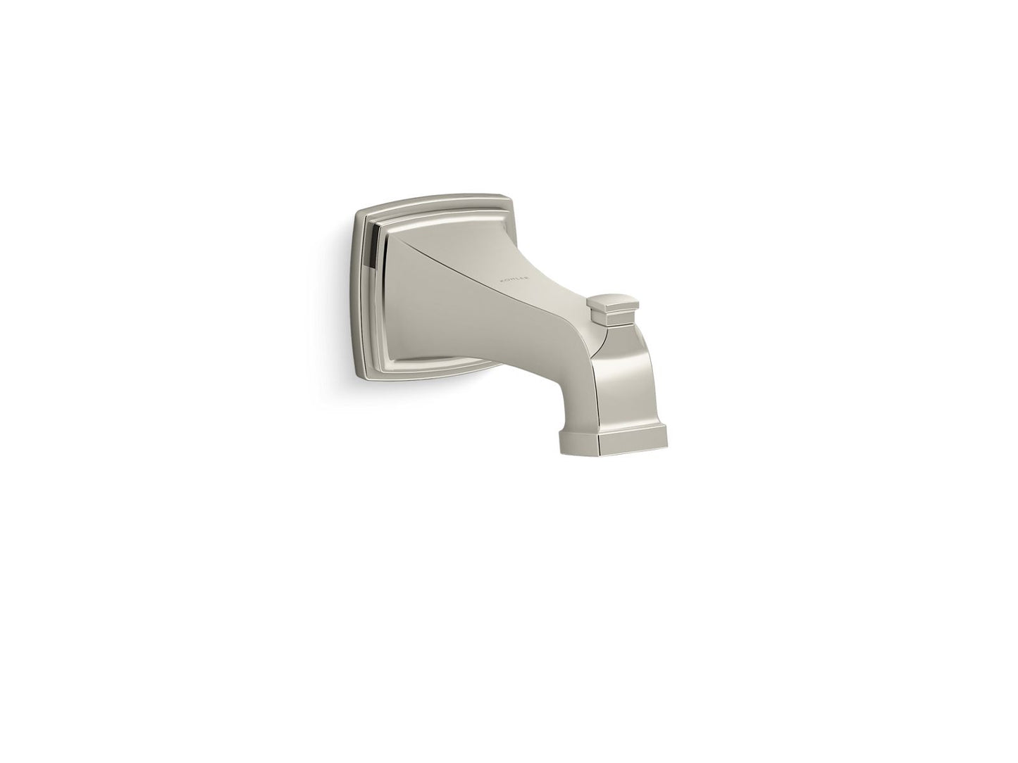 KOHLER K-27406-SN Riff Wall-Mount Bath Spout With Diverter In Vibrant Polished Nickel