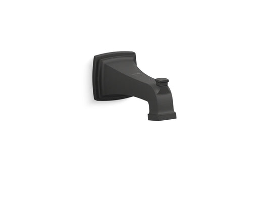 KOHLER K-27406-BL Riff Wall-Mount Bath Spout With Diverter In Matte Black