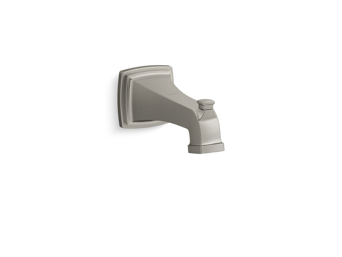 KOHLER K-27406-BN Riff Wall-Mount Bath Spout With Diverter In Vibrant Brushed Nickel