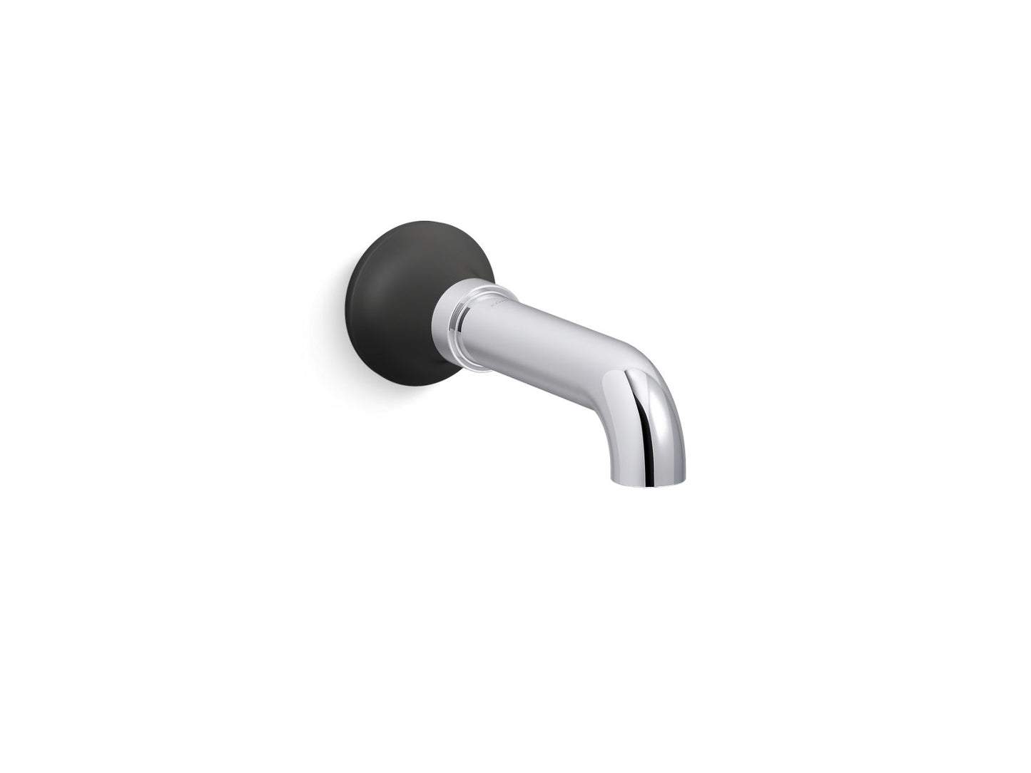 KOHLER K-27423-CBL Tone Wall-Mount Bath Spout In Polished Chrome with Matte Black