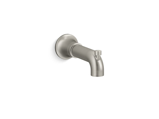 KOHLER K-27422-BN Tone Wall-Mount Bath Spout With Diverter In Vibrant Brushed Nickel