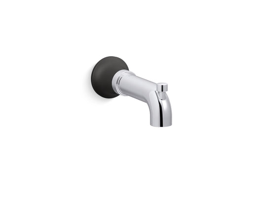 KOHLER K-27422-CBL Tone Wall-Mount Bath Spout With Diverter In Polished Chrome with Matte Black