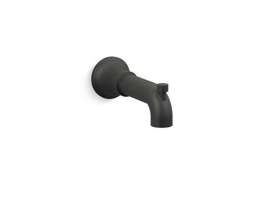 KOHLER K-27422-BL Tone Wall-Mount Bath Spout With Diverter In Matte Black