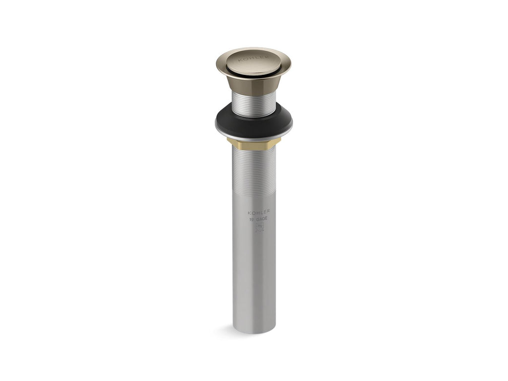 KOHLER K-33151-BV Clicker Drain Without Overflow - Vibrant Brushed Bronze
