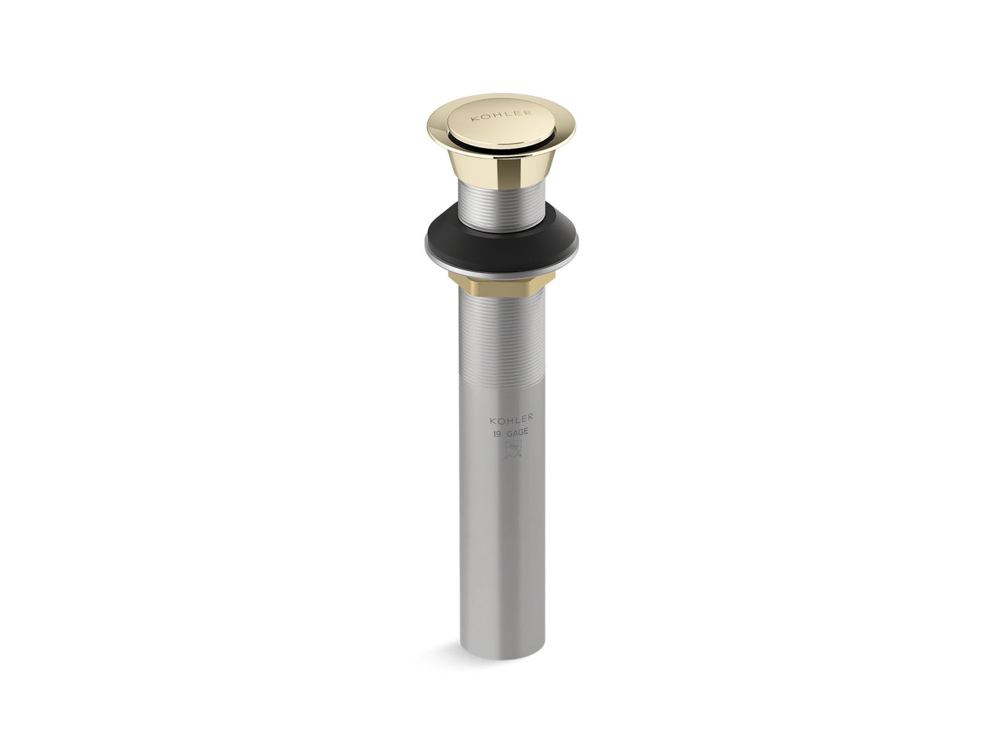 KOHLER K-33151-AF Clicker drain without overflow - Vibrant French Gold
