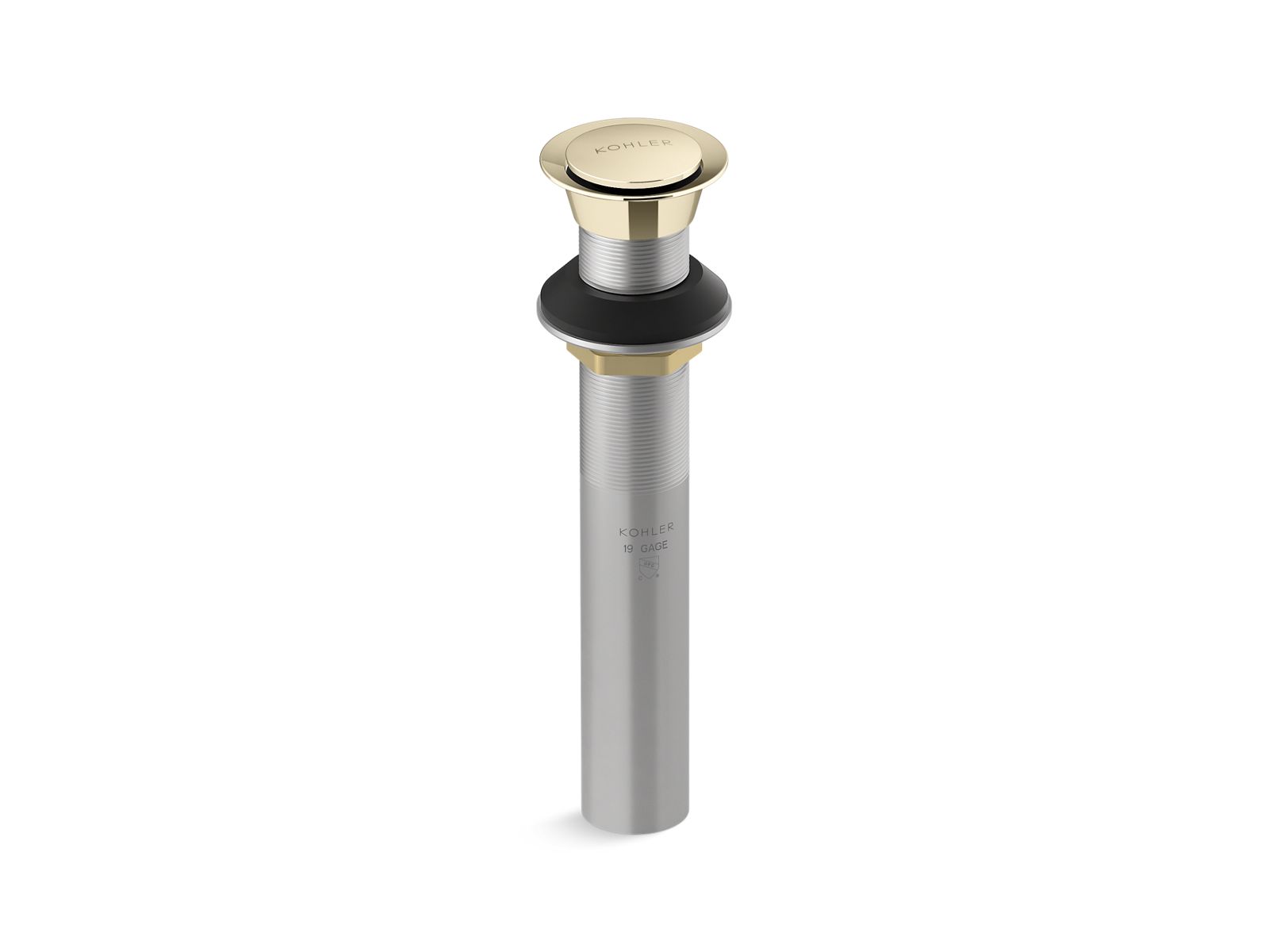 KOHLER K-33151-AF Clicker Drain Without Overflow - Vibrant French Gold