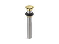 KOHLER K-33151-PB Clicker Drain Without Overflow In Vibrant Polished Brass