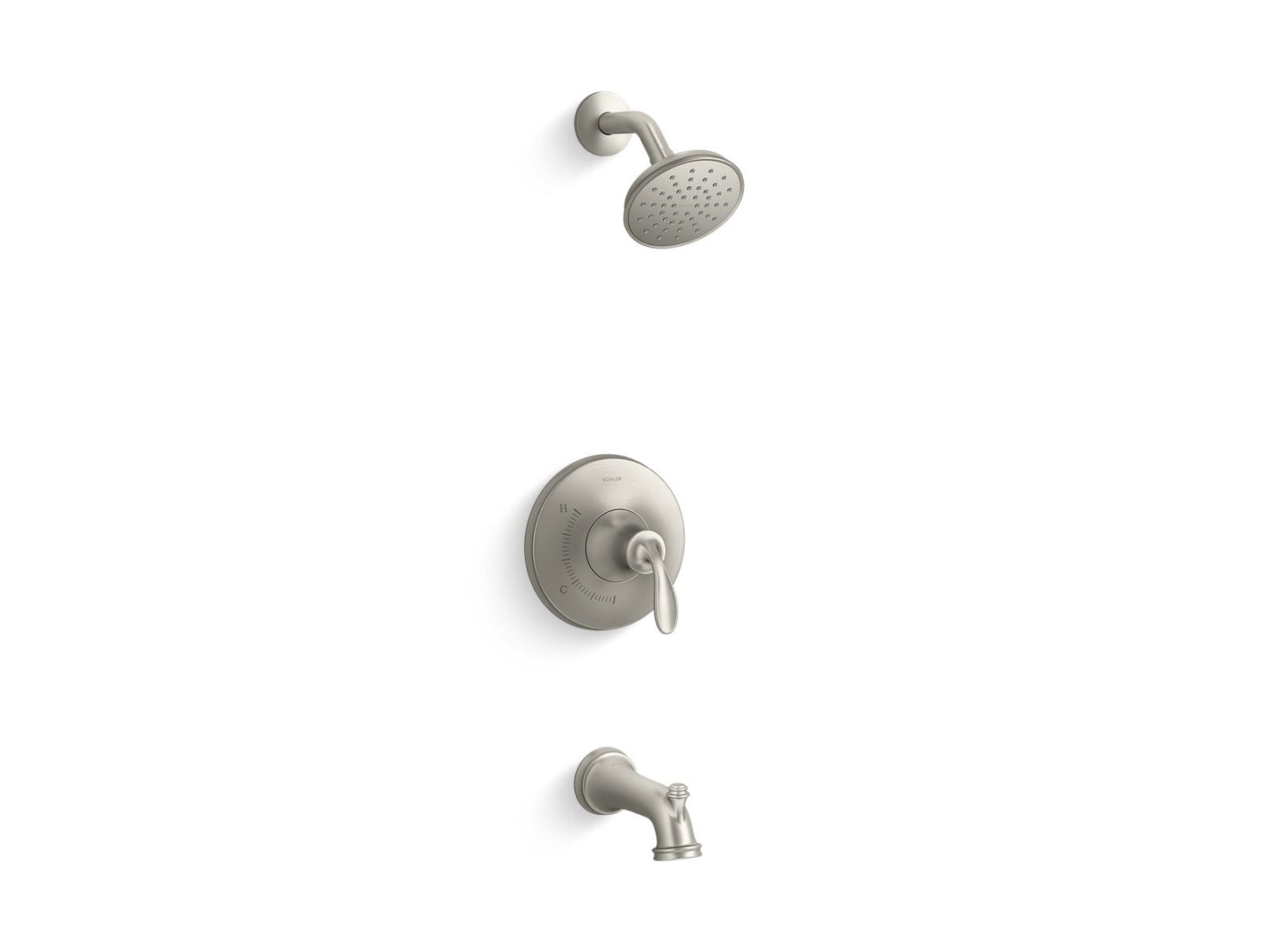 KOHLER K-TS27381-4G-BN Bellera Rite-Temp Bath And Shower Trim Kit, 1.75 Gpm In Vibrant Brushed Nickel