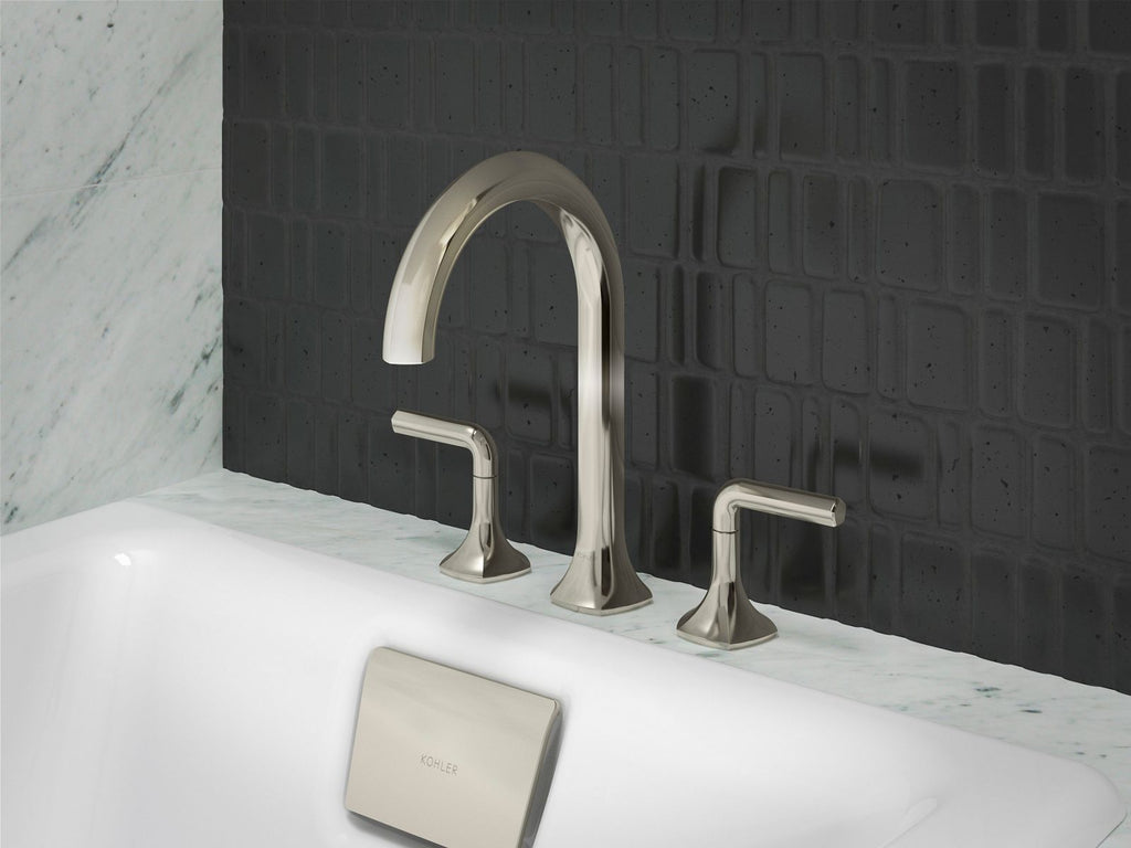 KOHLER K-27016-AF Occasion Deck-Mount Bath Spout With Cane Design - Vibrant French Gold