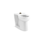 KOHLER K-25042-SSL-0 Modflex Adjust-A-Bowl Floor-Mount Top Spud Flushometer Bowl With Bedpan Lugs - White