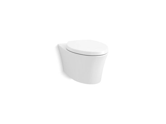 KOHLER K-31539-0 Veil Wall-Hung Compact Elongated Toilet, Dual-Flush In White