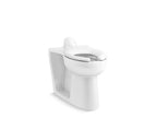 KOHLER K-25044-SS-0 Modflex Adjust-A-Bowl Floor-Mounted Rear Spud Flushometer Bowl - White