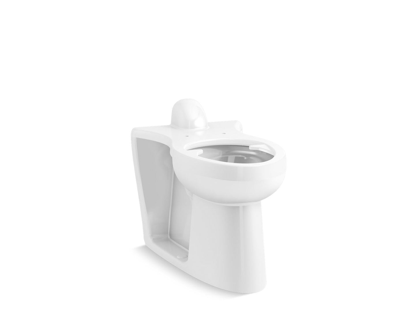 KOHLER K-25044-SSL-0 Modflex Adjust-A-Bowl Floor-Mount Rear Spud Flushometer Bowl With Bedpan Lugs In White