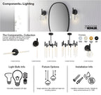 KOHLER K-23464-SCLED-SNL Components Two-Light Led Sconce - Polished Nickel
