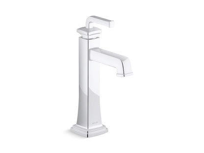 KOHLER K-26430-4-BL Riff Tall single-handle bathroom sink faucet, 1.2 gpm - Matte Black