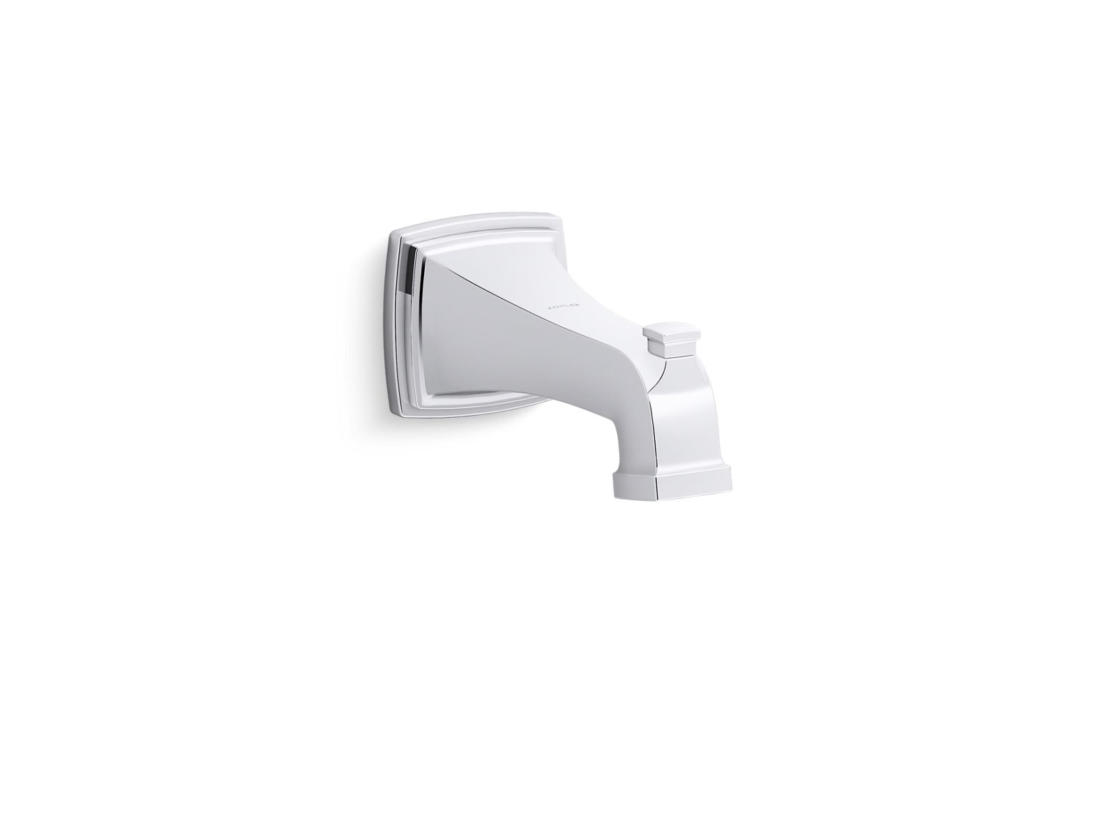 KOHLER K-27406-SN Riff Wall-Mount Bath Spout With Diverter - Vibrant Polished Nickel