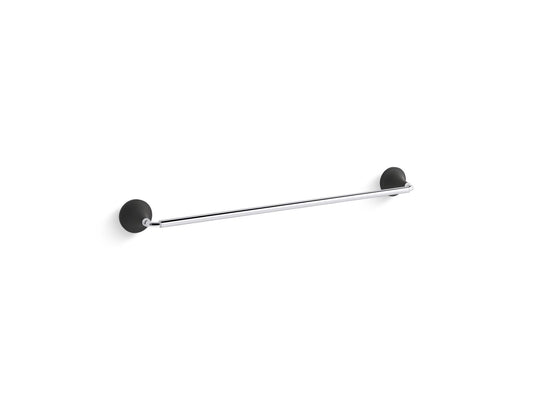 KOHLER K-27426-CBL Tone 24" Towel Bar In Polished Chrome with Matte Black