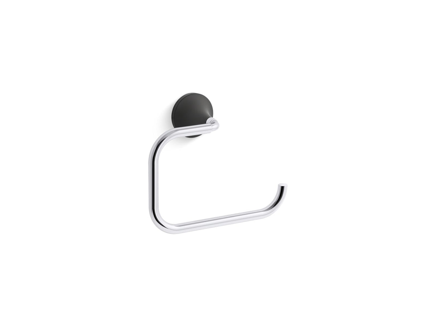 KOHLER K-27428-CBL Tone Towel Ring In Polished Chrome with Matte Black