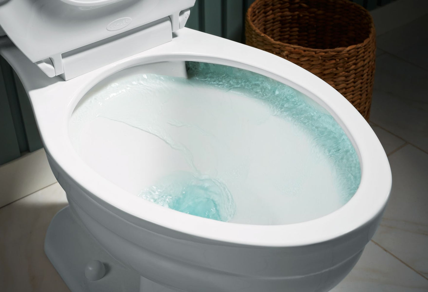 KOHLER K-32810-0 Kelston Two-Piece Elongated Toilet, 1.28 Gpf In White