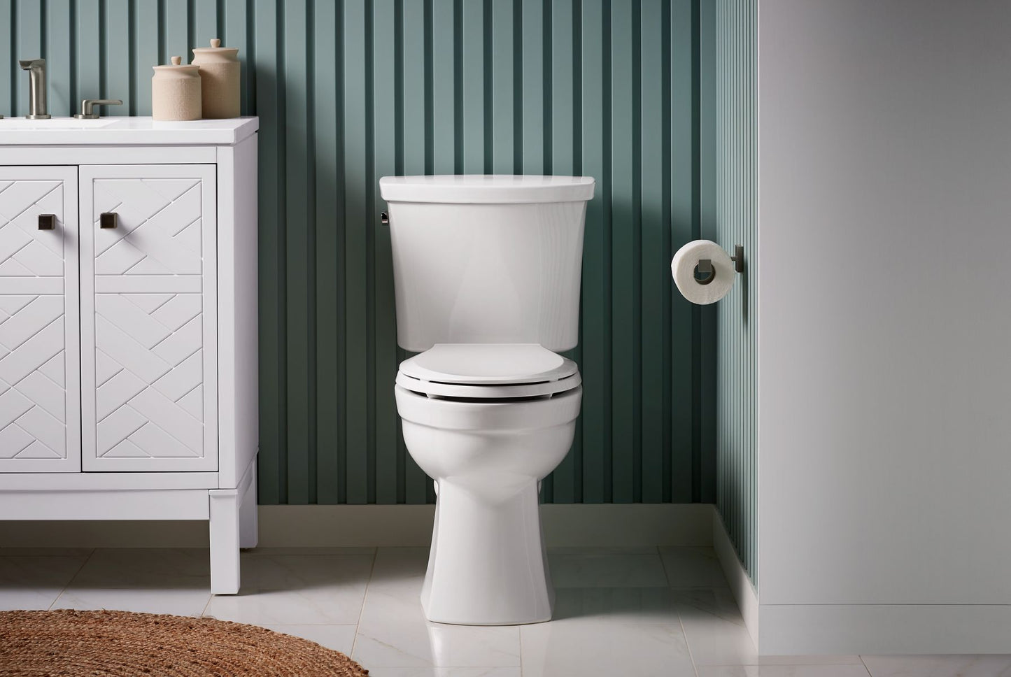 KOHLER K-32810-0 Kelston Two-Piece Elongated Toilet, 1.28 Gpf In White