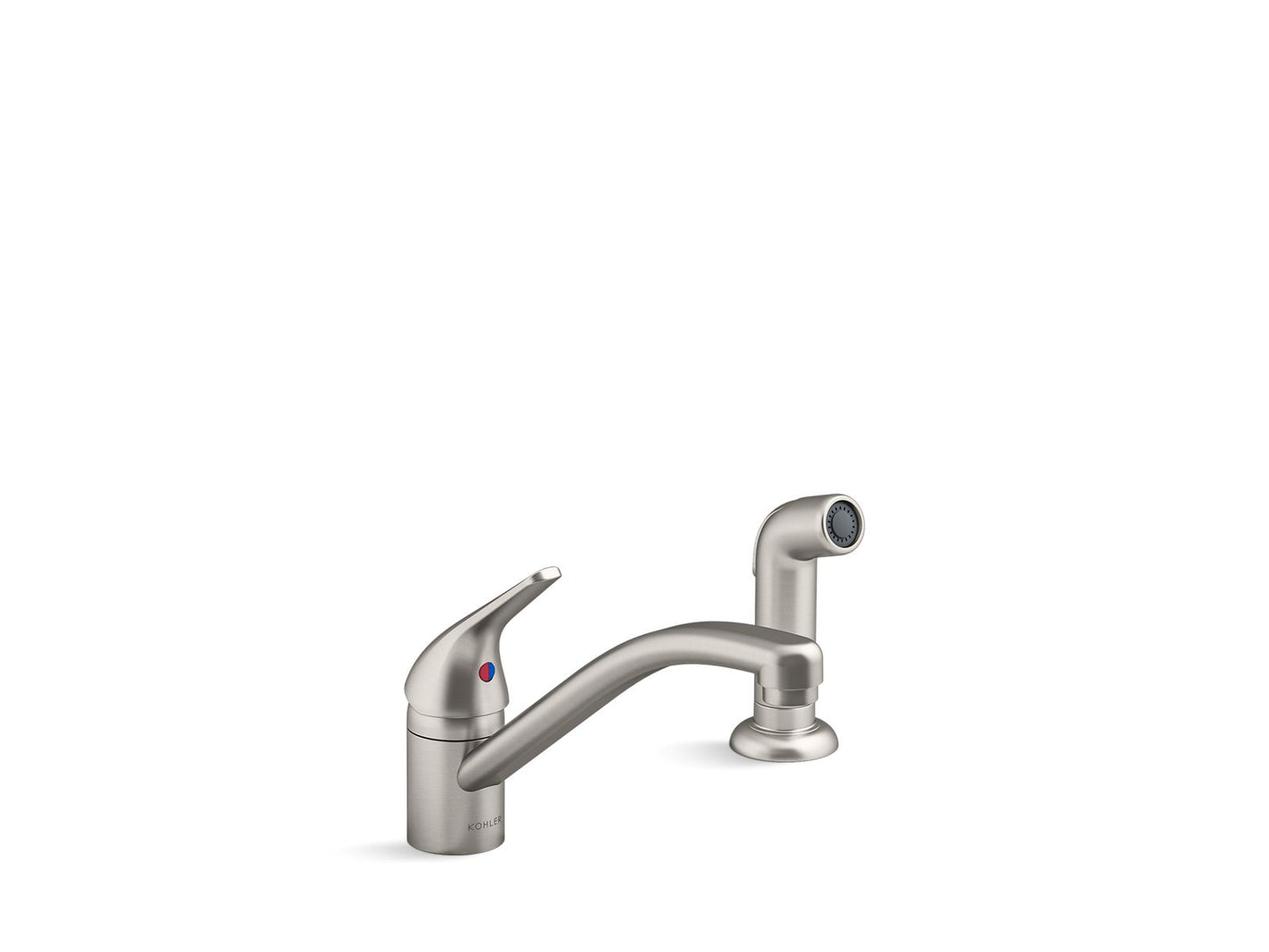 KOHLER K-30614-VS Jolt Single-Handle Kitchen Sink Faucet With Side Sprayer In Vibrant Stainless