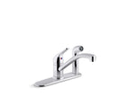 KOHLER K-30615-CP Jolt Single-Handle Kitchen Sink Faucet With Side Sprayer - Polished Chrome