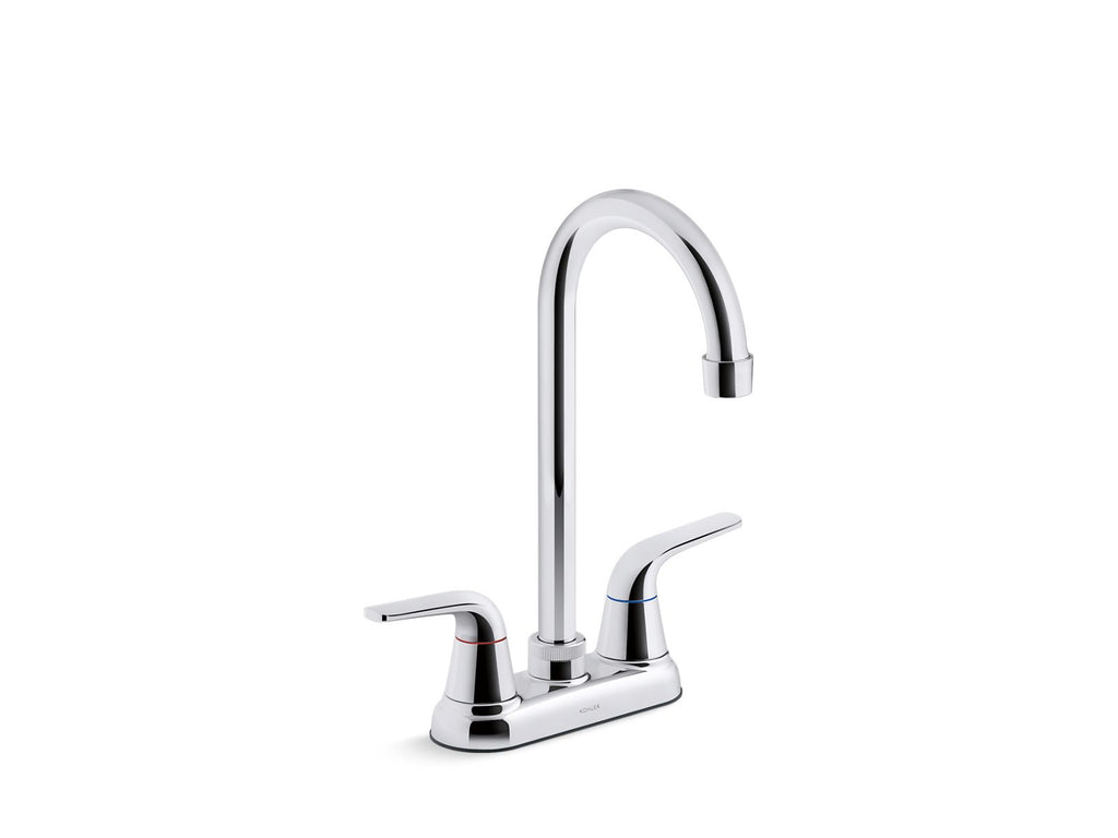 KOHLER K-30617-CP Jolt Two-Handle Bar Sink Faucet - Polished Chrome