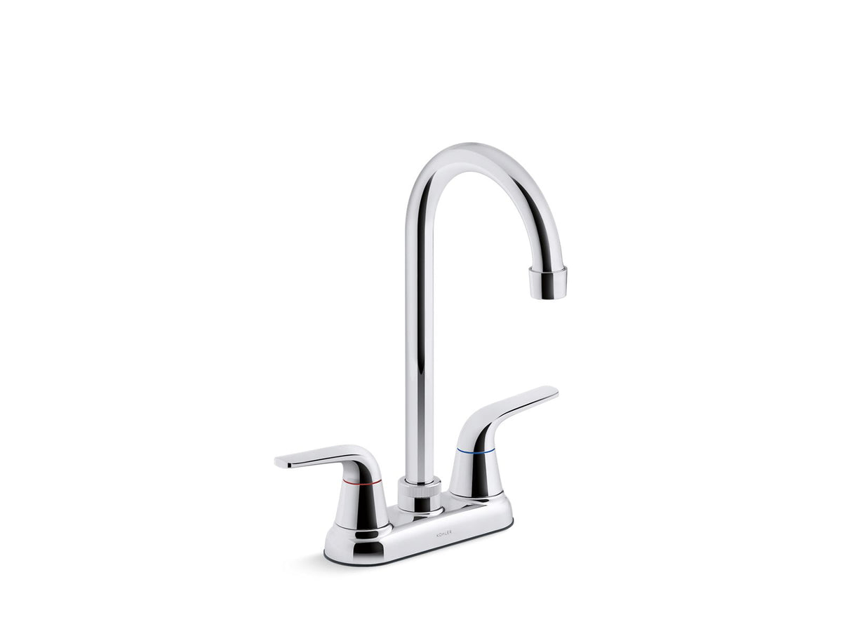 KOHLER K-30617-CP Jolt Two-Handle Bar Sink Faucet - Polished Chrome
