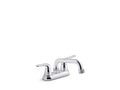 KOHLER K-30619-CP Jolt Two-Handle Laundry And Utility Sink Faucet With 3/4" Threaded Ght Spout - Polished Chrome
