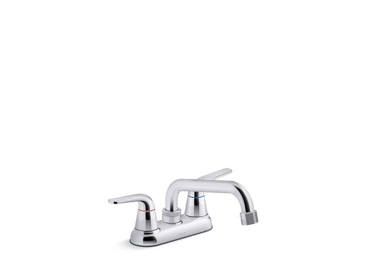 KOHLER K-30619-CP Jolt Two-handle utility sink faucet with 3/4" threaded GHT spout - Polished Chrome
