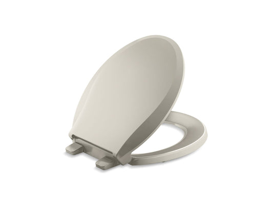 KOHLER K-4639-RL-G9 Cachet Readylatch Quiet-Close Round-Front Toilet Seat In Sandbar