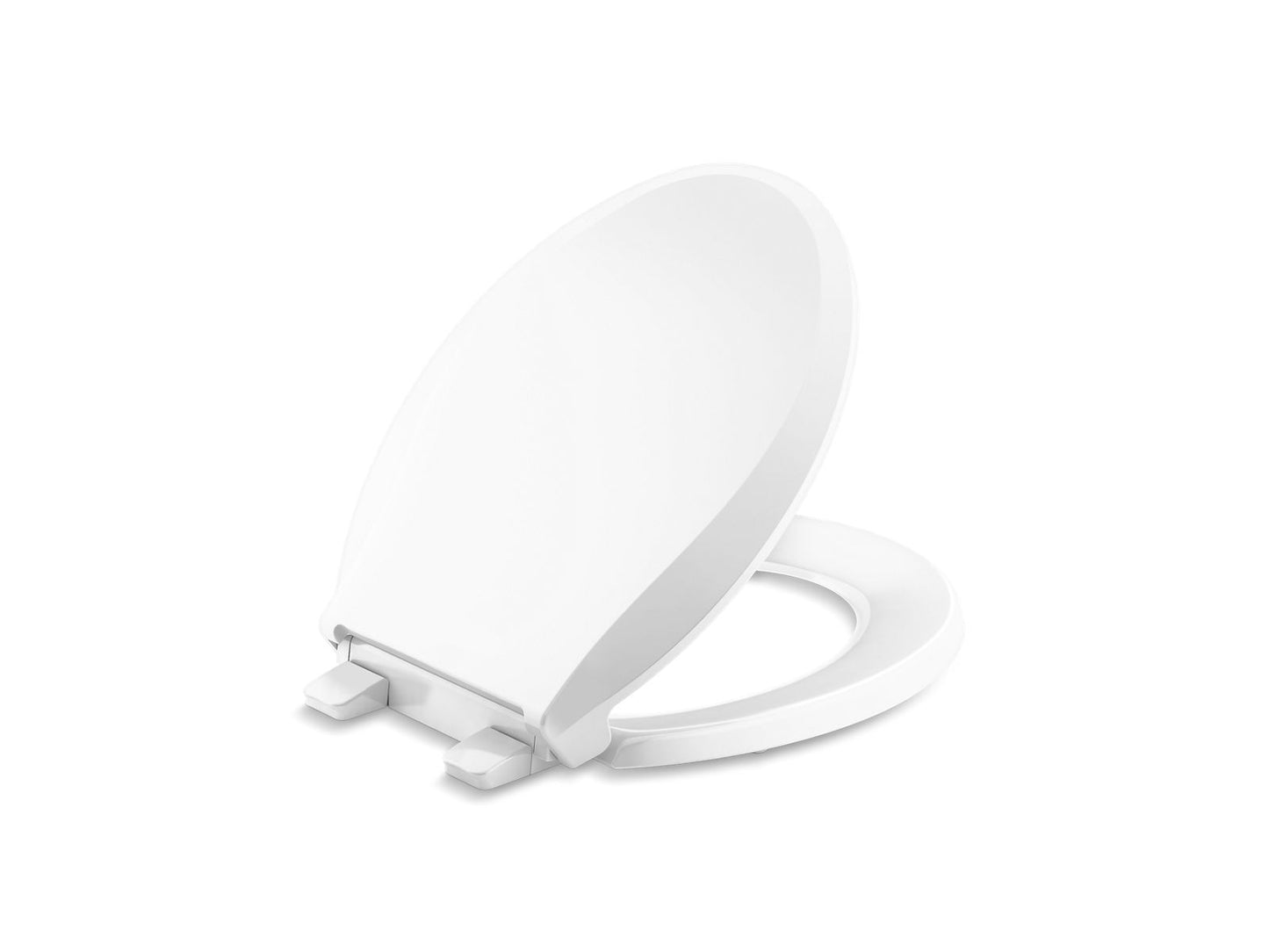 KOHLER K-4639-RL-0 Cachet Readylatch Quiet-Close Round-Front Toilet Seat In White